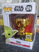 FUNKO POP STAR WARS 124 YODA GOLD CHROME - Bardzo Rzadka 