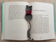 Zakładka szydełkowa do książki kot rękodzieło
