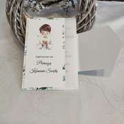 ZAPROSZENIE KOMUNIJNE CHŁOPIEC