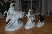 Konie w galopie Grafenthal. Trzy figurki kolekcjonerskie