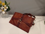 Unikalna torebka damska kopertówka ze skóry naturalnej. Hand made!!