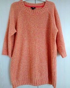 Sweter oversize  H&M z rękawem 3/4 roz.46