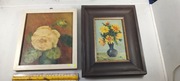 2 stare obrazki olejne w ramkach