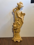 GEISHA Duża figurka z alabastru 38 cm ładna 