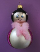 Bombka choinkowa Lala w szaliku szklane Bombki na choinkę kształtki