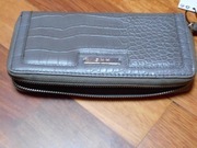 Portfel Mango MNG szary NOWY z metką suwak wzór krokodyla