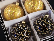 Duże Bombki choinkowe 4 szt. Lata 90 - te, retro bańki vintage prl