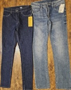 Dwupak jeansow h&m, rozmiar 146, regulowany pas. 