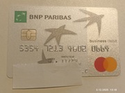 NOWA  KARTA BNP BUSINESS DEBIT ,DATA WAZNOSCI 11/29=UNIKAT==!!!