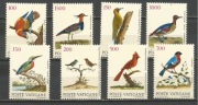Watykan 1989 Mi 976-983 ptaki**czyste