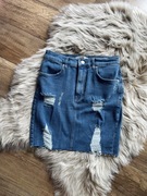 Jeansowa denim dopasowana mini spódnica pull&bear xs/s