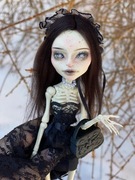 monster high lalka skelita g1 ooak custom repaint