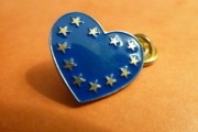 Unia Europejska Flaga Serce pin odznaka