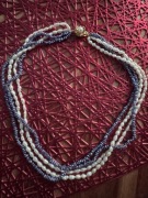 Stary naszyjnik z naturalnych pereł vintage 