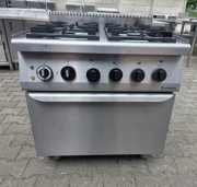 Kuchnia Gaz 4 Pal + Piekarnik Elekt. - STALGAST - M.1582 N