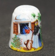 Naparstek Kolekcjonerski porcelanowy Hiszpania - Ibiza #1