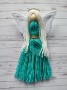 Aniołek szmaragdowy podziękowanie komunia chrzest 