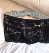 Getry krótkie spodenki elastyczne czarne r S 36 krótkie