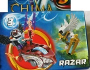 klocki chima pojazd speedorz na napęd figurka klucz napęd speedor karty