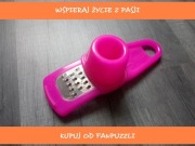 mini tarka do czosnku różowa