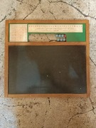 Tablica kredowa szkolna PRL z pudełkiem kredy