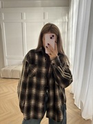 Koszula w kratę z wełną 