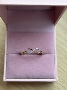 Złoty pierścionek z diamentami 585 r.14.Stan bdb