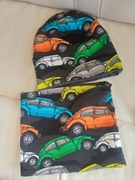 Nowy zestaw dwuwarstwowy komin I czapka obwód glowy 52-54 cm