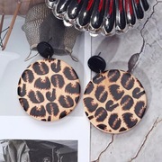 Kolczyki okrągłe panterka 