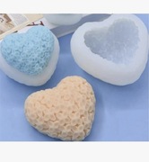 SERCE z KWIATU forma silikonowa 8.7*7.8*4.3 do Wosku Świec Mydła Gipcu