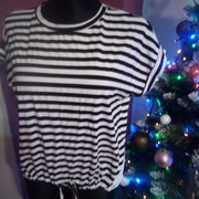 Koszulka w paski tył falbanka mega jakość