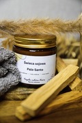 Ręcznie robiona świeca sojowa o zapachu Palo Santo