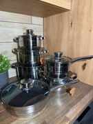 Zestaw garnków stalowych Garnki Rondel Duża Patelnia