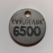 Znaczek 6500 kopalnia Śląsk marka górnicza Górny Śląsk