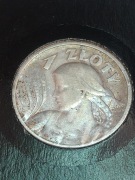 Moneta 1 złoty Żniwiarka 1925r. (z kropką po dacie) RZADKA i ŁADNA, stan:2-