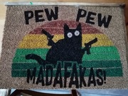 Wycieraczka kokosowa mata kot tęcza