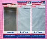 Tamiya Finishing Abrasives P800 P1500 P2000 papier ścierny zestaw
