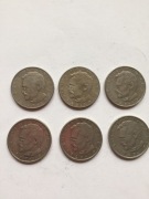 6sztuk,10zł B.Prus1975-77,1982-84,śred.25mm,w.7,7g,st.bd