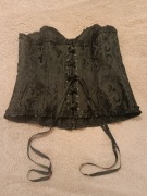 Gorset czarny  damski wiązany 