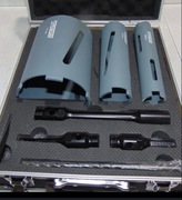 Zestaw diamentowych otwornic do betonu Erbauer 117 mm, 52 mm i 38