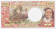 TAHITI 1000 Francs Banknote,(UNC),P-27c