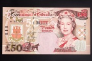 Gibraltar 50 Funtów z 2006 roku seria AA stan 1 UNC