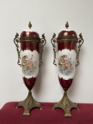 Francja XIXWiek Sevres? Secesja.Para WazPorcelana 