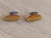 Spinki do mankietów karmelowe komplet