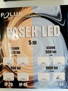 Pasek LED Taśma 1000 lm 16W Polux 5mb Biała zimna Wodoodporna