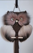Sowa z makramy zapraszam