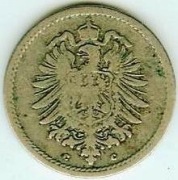 5 PFENNIG 1875 C - ładny stan !!!