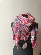 Ekskluzywny szal, chusta wzorzysty 100% wełna 107X107 cm Villa Cashmere