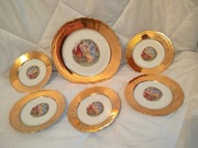 Serwis złocony bohemia stan bdb 