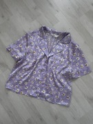 Fioletowa liliowa koszula koszulka nocna w kwiatki Primark 34/36 XS/S